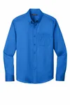Port Authority Long Sleeve SuperPro React Twill Shirt. W808 Strong Blue