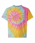 Youth Multi-Color Spiral Tie-Dyed T-Shirt Aerial Spiral