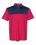 Men's Colorblocked Space-Dyed Polo Persian Red/ Navy