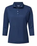 Women's Lady Palm Three-Quarter Sleeve Polo Navy