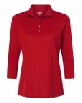Women's Lady Palm Three-Quarter Sleeve Polo RED