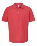 Men's 50/50 Sport Pique Polo Heather Red