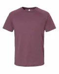 Bella + Canvas Men's Heather CVC Raglan T-Shirt Heather Maroon