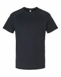 Bella + Canvas Men's Heather CVC Raglan T-Shirt Solid Black Blend