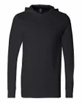 Bella + Canvas Unisex Jersey Long-Sleeve Hoodie BLACK