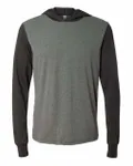 Bella + Canvas Unisex Jersey Long-Sleeve Hoodie Deep Heather/ Dark Grey Heather