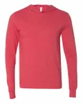 Bella + Canvas Unisex Jersey Long-Sleeve Hoodie Heather Red