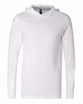 Bella + Canvas Unisex Jersey Long-Sleeve Hoodie WHITE
