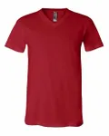 Bella + Canvas Unisex Jersey Short-Sleeve V-Neck T-Shirt Canvas Red