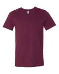 Bella + Canvas Unisex Jersey Short-Sleeve V-Neck T-Shirt Maroon