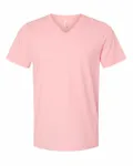 Bella + Canvas Unisex Jersey Short-Sleeve V-Neck T-Shirt Pink