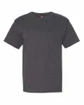 Hanes Adult Beefy-T with Pocket Charcoal Heather