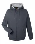 Harriton Men's ClimaBloc Lined Heavyweight Hooded Sweatshirt Dark Charcoal