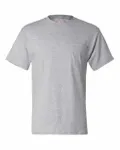 Hanes Adult Beefy-T with Pocket Light Steel