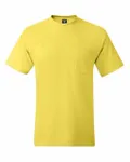 Hanes Adult Beefy-T with Pocket YELLOW