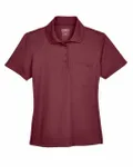 CORE365 Ladies' Origin Performance Piqu Polo with Pocket Burgundy