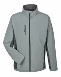 Devon & Jones Men's Soft Shell Colorblock Jacket Charcoal/ Dark Charcoal
