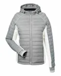 Nautica Ladies' Nautical Mile Puffer Packable Jacket Graphite/ Antique White