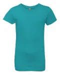 Next Level Apparel Youth Girls Princess T-Shirt Tahiti Blue