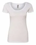 Next Level Apparel Ladies' Triblend Scoop Heather White