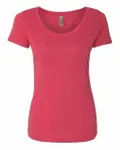 Next Level Apparel Ladies' Triblend Scoop Vintage Shocking Pink