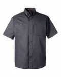 Harriton Men's Advantage IL Short-Sleeve Work Shirt Dark Charcoal