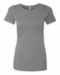 Next Level Apparel Ladies' CVC T-Shirt Dark Heather Grey