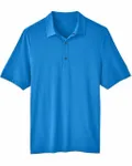 North End Men's JAQ Snap-Up Stretch Performance Polo Light Nautical Blue