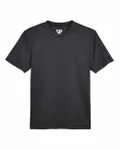 Team 365 Youth Sonic Heather Performance T-Shirt Black Heather