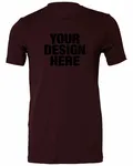 Bella + Canvas Unisex Jersey T-Shirt Oxblood Black
