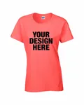 Gildan Ladies' Heavy Cotton T-Shirt Coral Silk