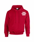 Gildan Adult Heavy Blend 8 oz., 50/50 Hooded Sweatshirt Cherry Red