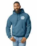 Gildan Adult Heavy Blend 8 oz., 50/50 Hooded Sweatshirt Indigo Blue