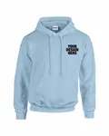 Gildan Adult Heavy Blend 8 oz., 50/50 Hooded Sweatshirt Light Blue