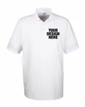 UltraClub Men's Cool & Dry MeshPiqu Polo WHITE