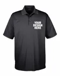 UltraClub Men's Cool & Dry MeshPiqu Polo BLACK