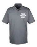 UltraClub Men's Cool & Dry MeshPiqu Polo Charcoal