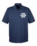 UltraClub Men's Cool & Dry MeshPiqu Polo Navy
