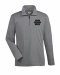 Team 365 Youth Zone Sonic Heather Performance Quarter-Zip Dk Grey Heather
