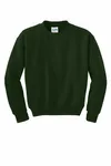 Gildan Youth Heavy Blend Crewneck Sweatshirt. 18000B Forest Green