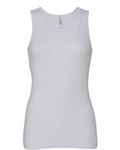Bella + Canvas Ladies' Baby Rib Tank WHITE