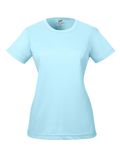 UltraClub Ladies' Cool & Dry Sport Performance InterlockT-Shirt Ice Blue