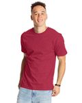 Hanes Unisex Beefy-T T-Shirt Heather Red