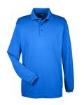 UltraClub Adult Cool & Dry Long-Sleeve MeshPiqu Polo ROYAL