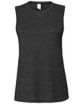 Bella + Canvas Ladies' Jersey Muscle Tank Dark Gry Heather
