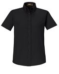 CORE365 Ladies' Optimum Short-Sleeve Twill Shirt BLACK
