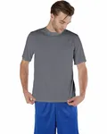 Champion Adult 4.1 oz. Double Dry Interlock T-Shirt Stone Gray
