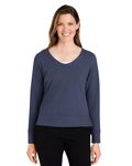 Devon & Jones Ladies' New Classics Charleston Pullover NAVY MELANGE