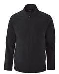 CORE365 Men's Tall Cruise Two-Layer Fleece Bonded SoftShell Jacket BLACK