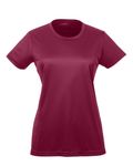 UltraClub Ladies' Cool & Dry Sport Performance InterlockT-Shirt Maroon